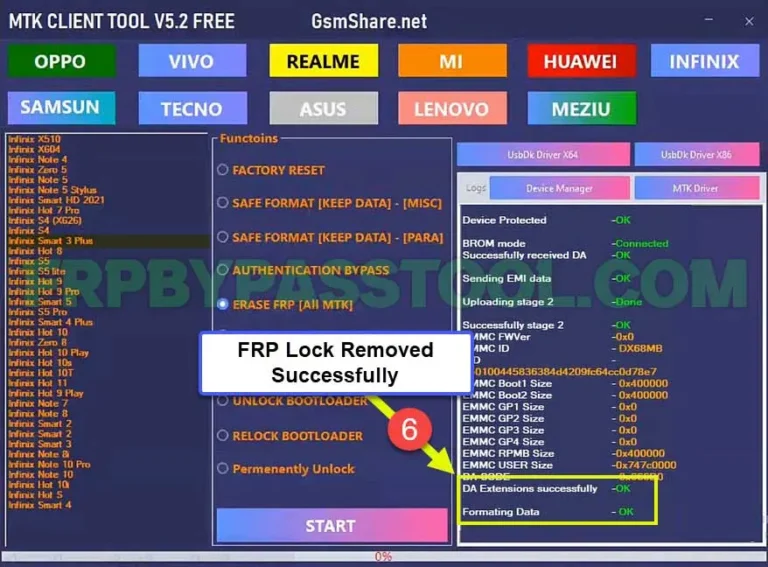 infinix android 11 frp unlock tool
