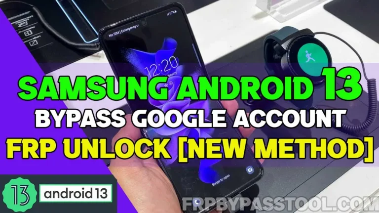 A picture of Samsung phone with Android 13 version and the text shared the title of this post.